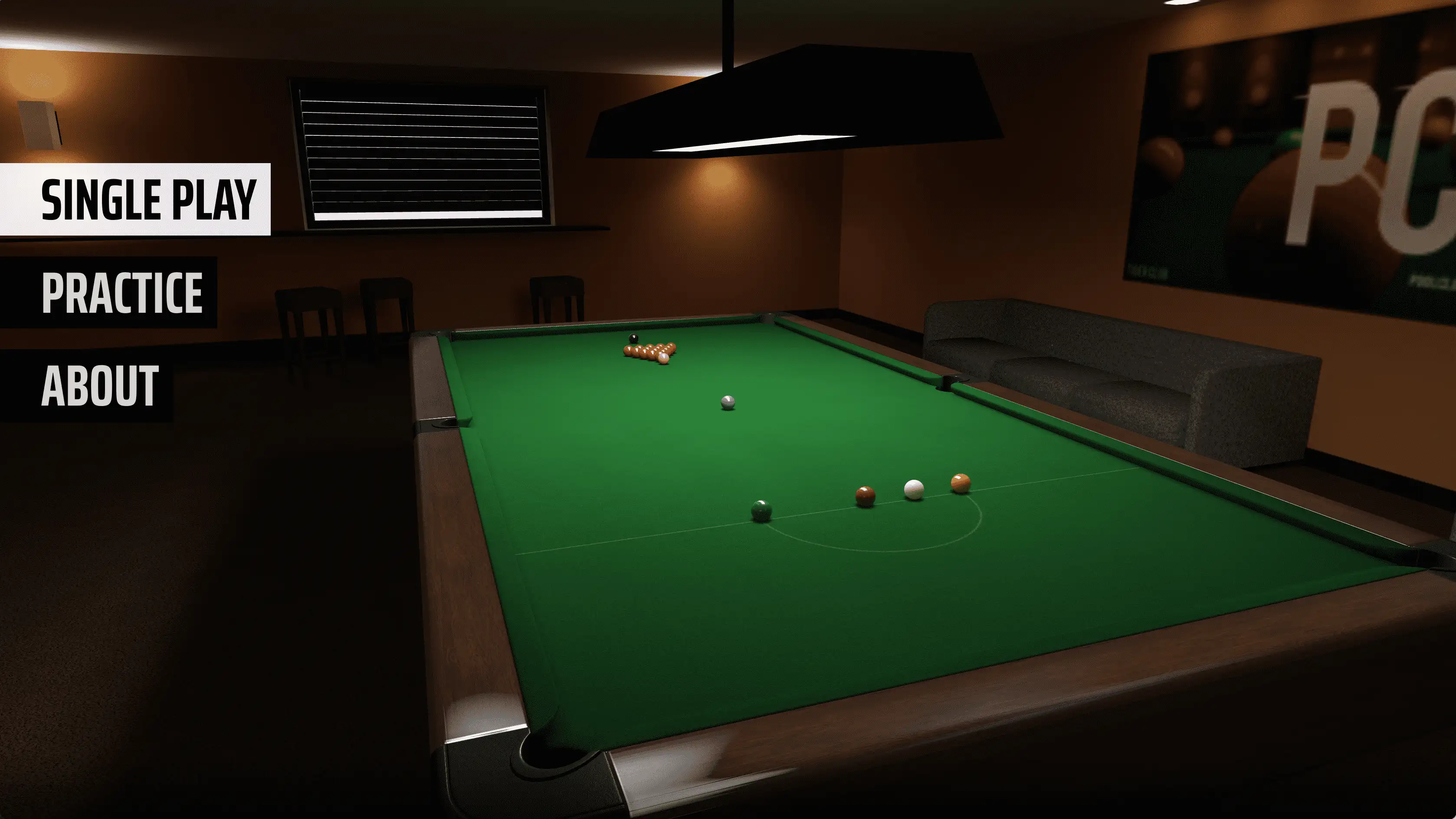 3D台球模拟游戏
