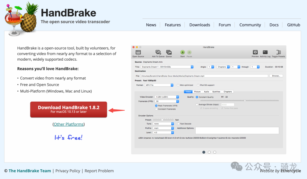 一个好用的视频转码工具-HandBrake