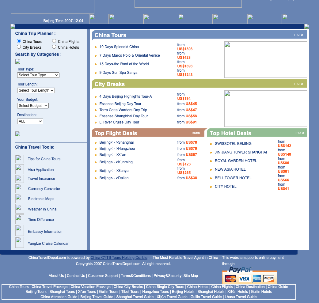 ChinaTravelDepot.com 2008年通过生成大量页面,三个月时间网站流量增长20倍