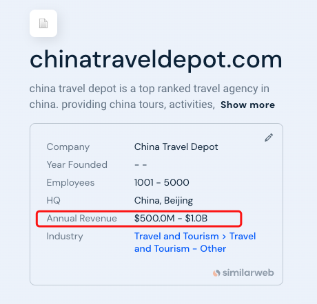 ChinaTravelDepot.com 2008年通过生成大量页面,三个月时间网站流量增长20倍