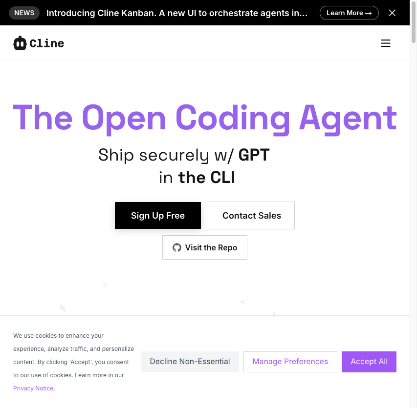 Cline — 开源 AI 编程代理与自主开发工具