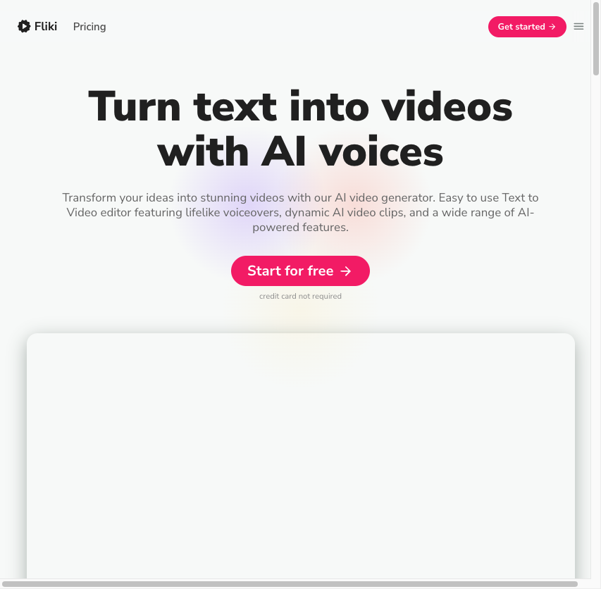 Fliki — AI 文本转视频与配音创作平台