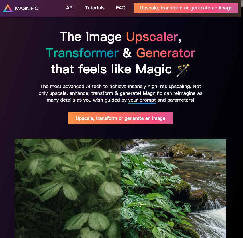 Magnific AI — AI 图像超分辨率放大与增强工具