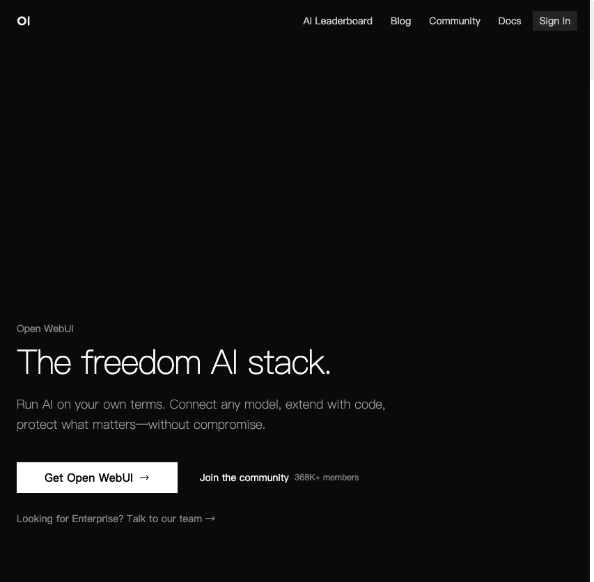 Open WebUI — 开源本地大模型管理与对话平台