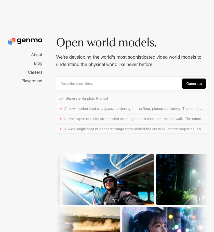 Genmo AI — Mochi 开源视频生成模型开发者