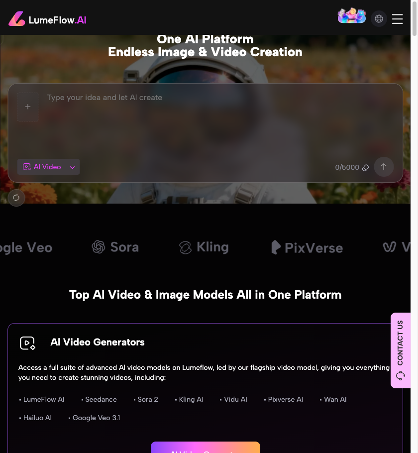 LumeFlow AI — 多模式 AI 视频生成与特效创作平台