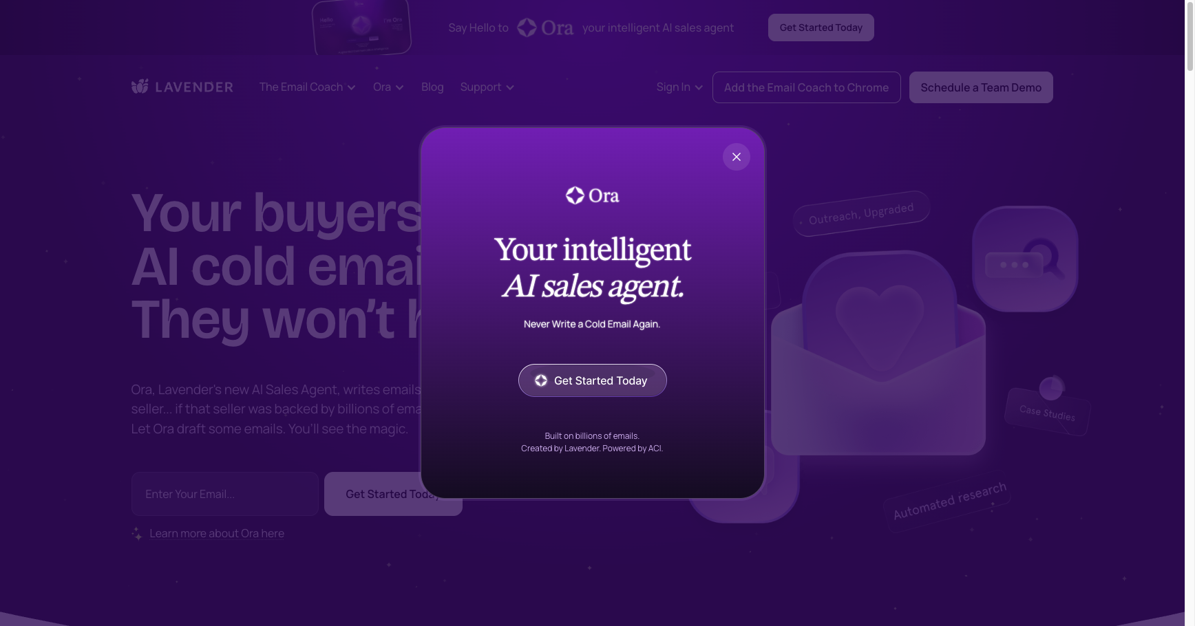 Lavender AI — AI 销售邮件撰写与优化教练