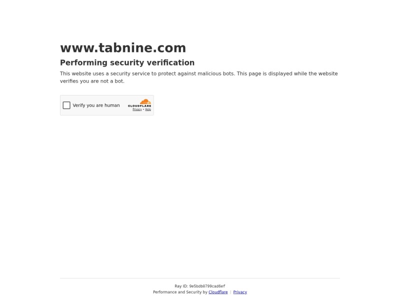 Tabnine – 注重隐私的 AI 代码补全工具
