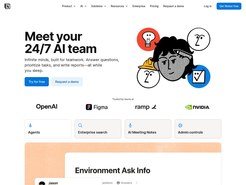 Notion AI – Notion 内置的 AI 写作助手