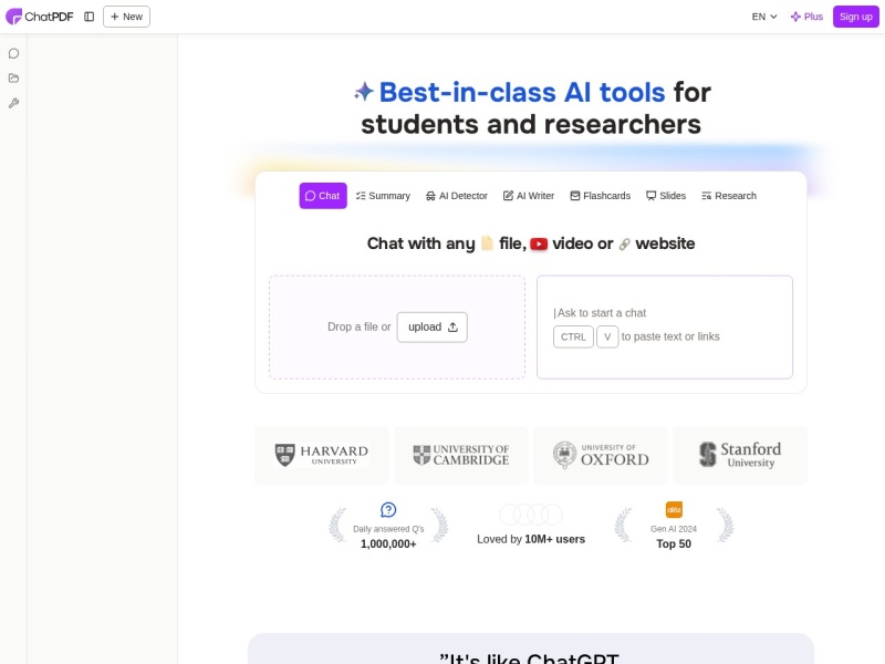ChatPDF – AI PDF 文档阅读助手