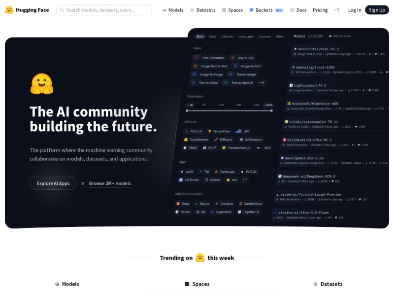 Hugging Face — 全球最大的开源AI社区与模型协作平台