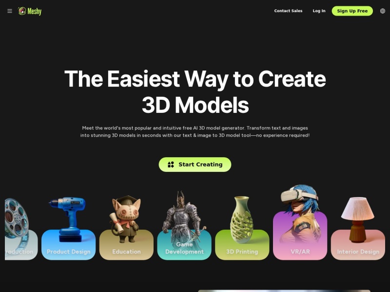 Meshy AI — AI驱动的3D模型生成工具