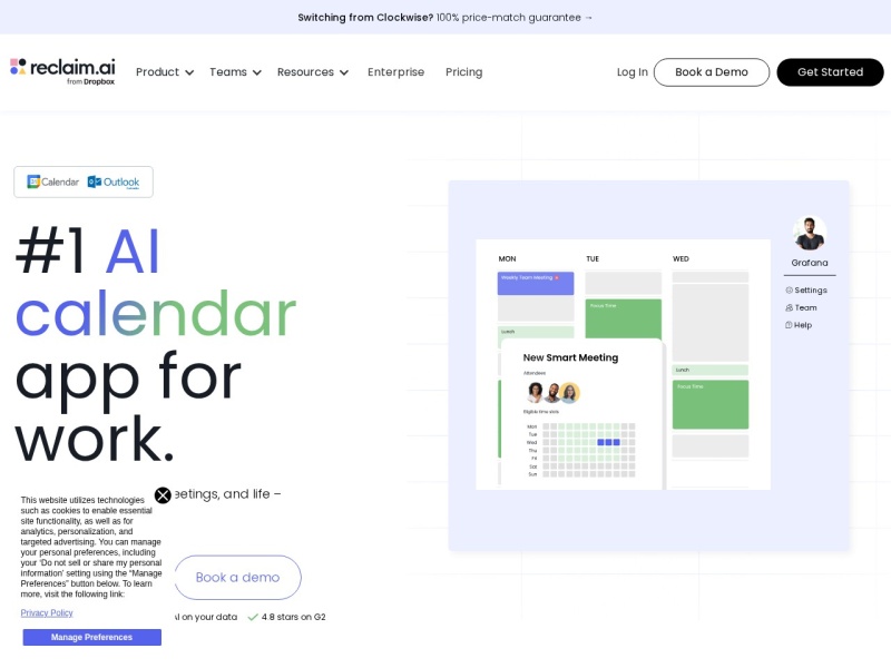 Reclaim.ai — AI 办公领域的专业 AI 工具