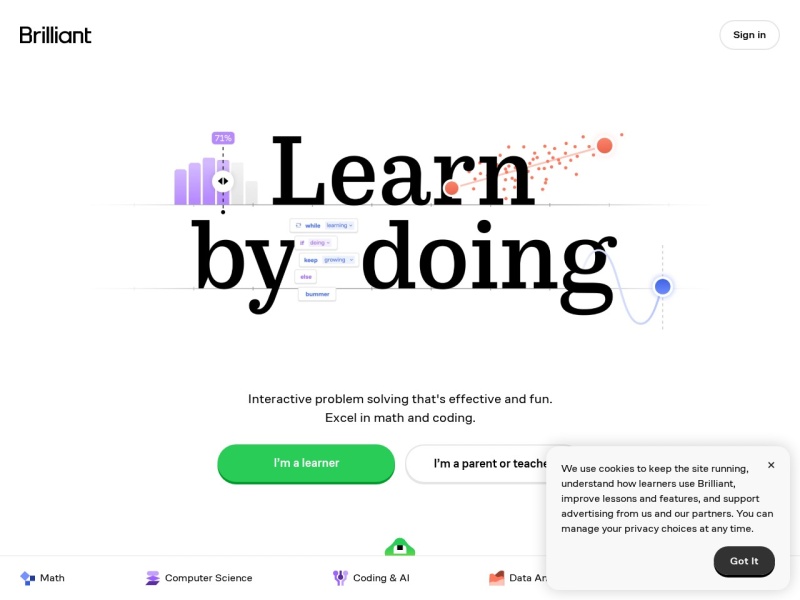 Brilliant — AI 教育领域的专业 AI 工具