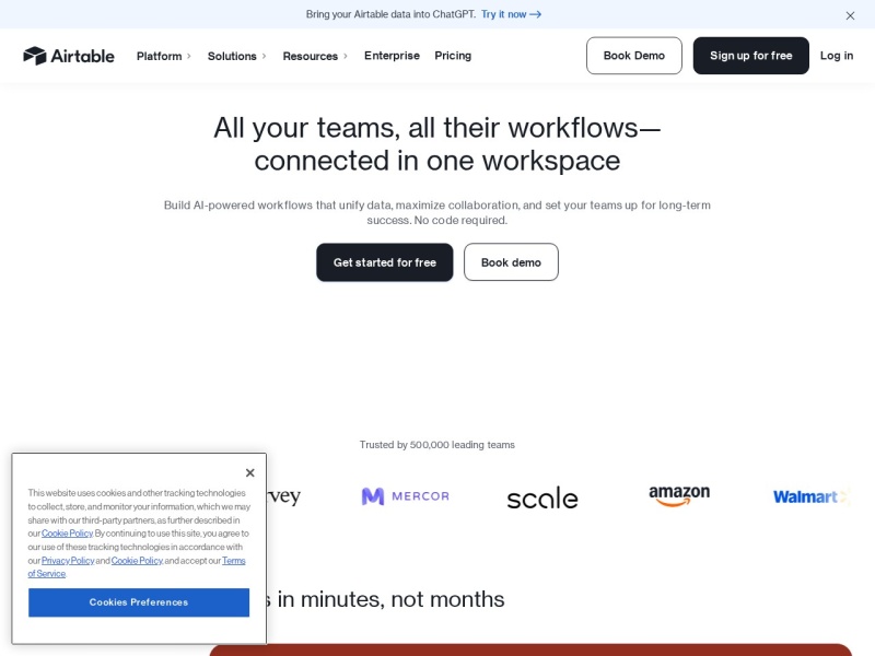 Airtable — AI 办公领域的专业 AI 工具