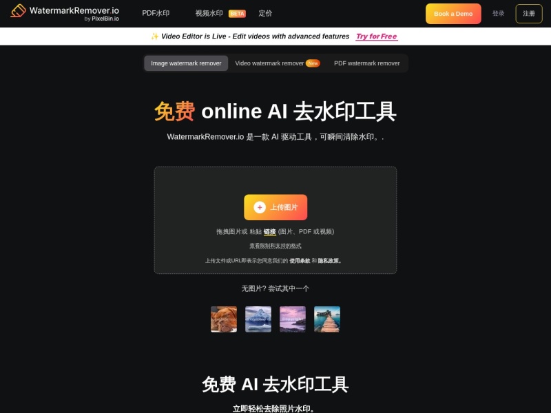 WatermarkRemover — AI图像工具领域的专业 AI 工具
