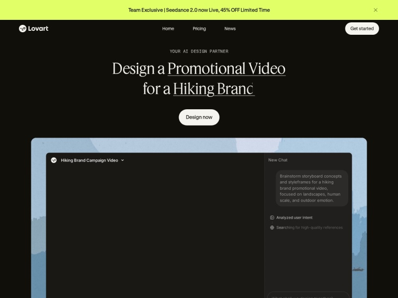 Lovart — AI智能体领域的专业 AI 工具