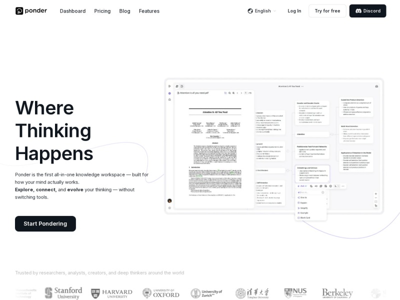 Ponder AI – AI办公工具