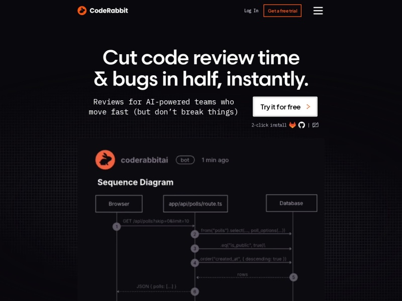 CodeRabbit – AI编程工具