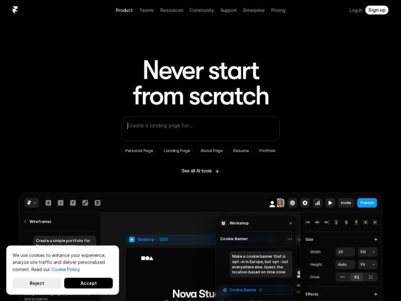 Framer AI – AI设计工具