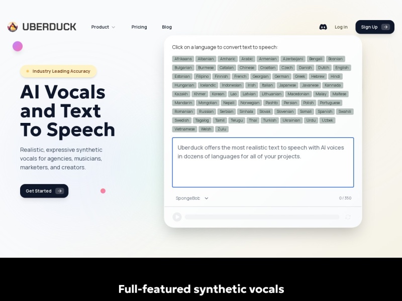 Uberduck – AI音频工具