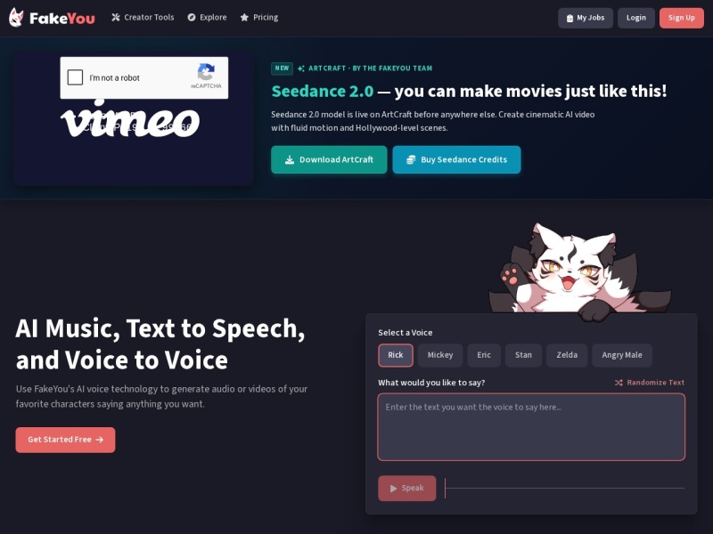 FakeYou – AI音频工具