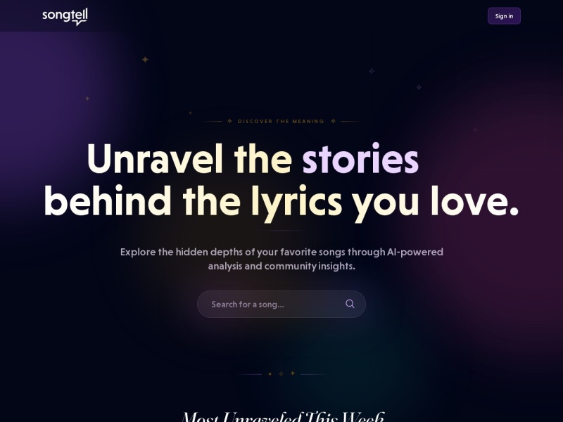 Songtell – AI搜索引擎